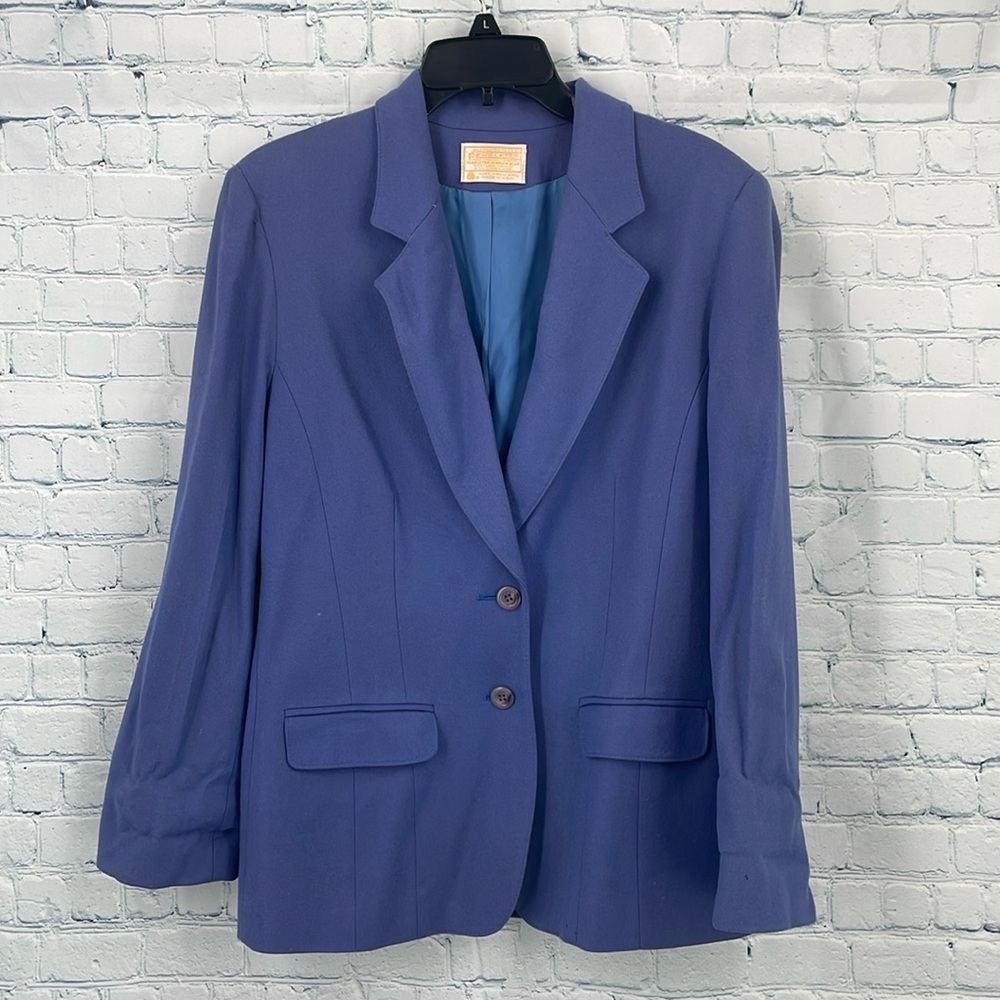 Pendleton 100% virgin wool unique blue colored blazer